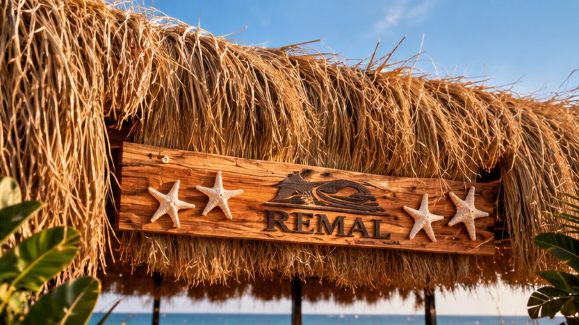 REMAL wooden entrance sign