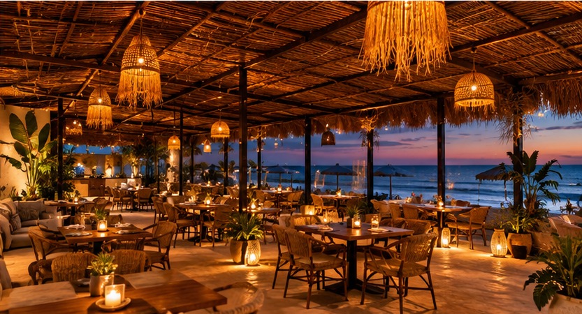 Warm evening dining atmosphere at REMAL